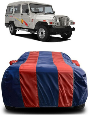 SUGASHRI Car Cover For Mahindra Marshal Maxx (With Mirror Pockets)(Red, Blue)