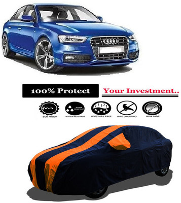 Amexride Car Cover For Audi A4 8E2 3.0 Quattro (With Mirror Pockets)(Orange)