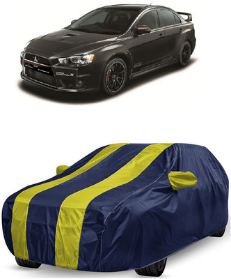 ANTOFY Car Cover For Mitsubishi Lancer Evolution (With Mirror Pockets)(Yellow, Blue)
