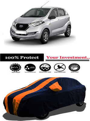 Amexride Car Cover For Datsun Redi GO 1.0 T Option (With Mirror Pockets)(Orange)