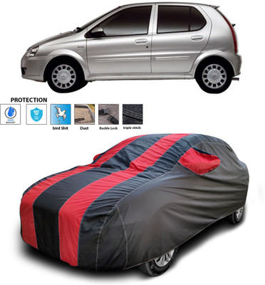 PAGORA Car Cover For Tata Indica V2 (With Mirror Pockets)(Red)
