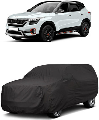 ANTOFY Car Cover For Kia Seltos HTX 1.5 Dual Tone (With Mirror Pockets)(Grey)