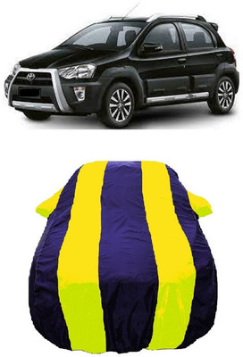 Wegather Car Cover For Toyota Etios Cross 1.4L VD (With Mirror Pockets)(Yellow)