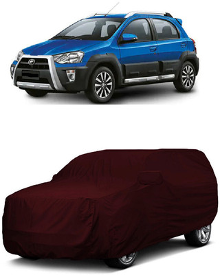 ANTOFY Car Cover For Toyota Etios Cross 1.4L GD (With Mirror Pockets)(Maroon)