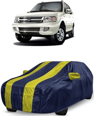 ANTOFY Car Cover For Tata Safari VTT LX (With Mirror Pockets)(Yellow, Blue)