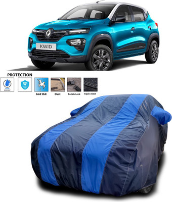CODOKI Car Cover For Renault Kwid (With Mirror Pockets)(Blue)