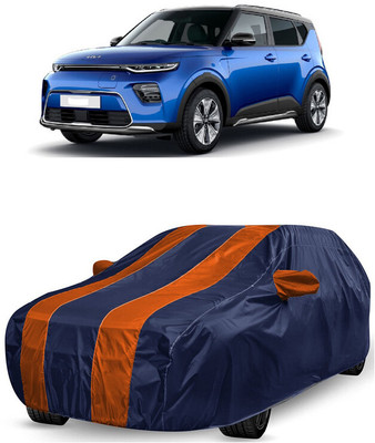 ANTOFY Car Cover For Kia Soul EV (With Mirror Pockets)(Orange, Blue)