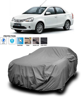 PAGORA Car Cover For Toyota Etios (With Mirror Pockets)(Grey)