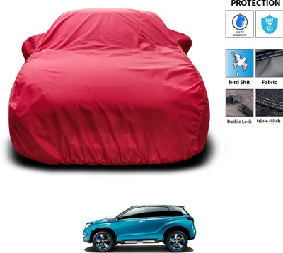 PAGORA Car Cover For Maruti Suzuki Vitara Brezza (With Mirror Pockets)(Maroon)