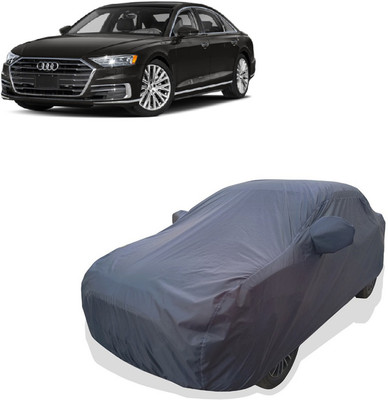 Tricway Car Cover For Audi A8 L 60 TFSI Quattro (With Mirror Pockets)(Grey)