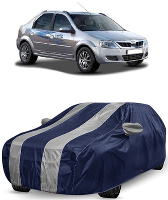ANTOFY Car Cover For Mahindra E Verito D6 Electric (With Mirror Pockets)(White, Blue)
