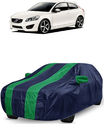 ANTOFY Car Cover For Volvo C30 R (With Mirror Pockets)(Green, Blue)