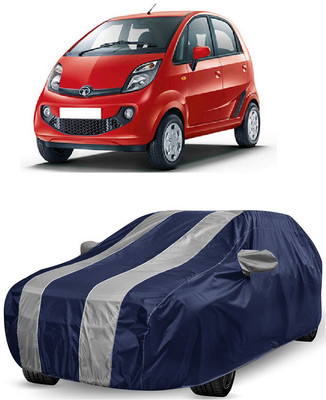 ANTOFY Car Cover For Tata Nano XT (With Mirror Pockets)(White, Blue)