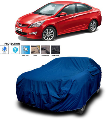 PAGORA Car Cover For Hyundai Verna Transform (With Mirror Pockets)(Blue)