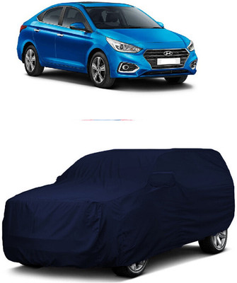 ANTOFY Car Cover For Hyundai Verna 1.6 VTVT AT SX (With Mirror Pockets)(Blue)