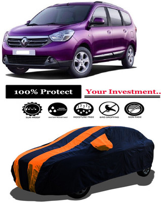 Amexride Car Cover For Renault Lodgy 85PS RxE 7 Seater Diesel (With Mirror Pockets)(Orange)