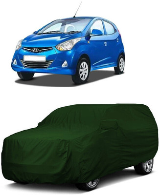 ANTOFY Car Cover For Hyundai Eon (With Mirror Pockets)(Green)