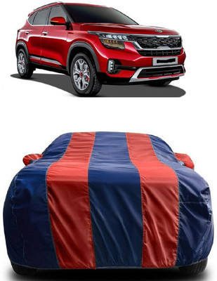 SUGASHRI Car Cover For Kia SELTOS (With Mirror Pockets)(Red, Blue)