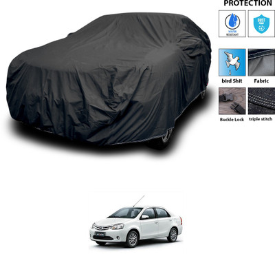 PAGORA Car Cover For Toyota Etios (With Mirror Pockets)(Black)