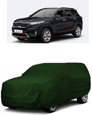 ANTOFY Car Cover For Kia Seltos GTX Plus AT 1.5 Diesel (With Mirror Pockets)(Green)