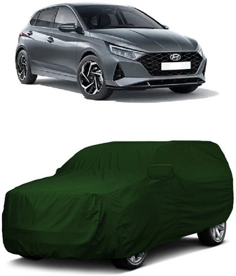 ANTOFY Car Cover For Hyundai Elite i20 (With Mirror Pockets)(Green)