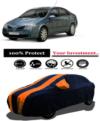 Amexride Car Cover For Nissan Primera 1.6 Acenta (With Mirror Pockets)(Orange)