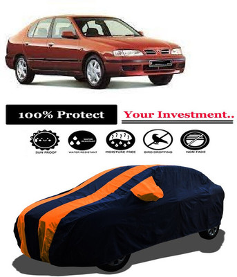 Amexride Car Cover For Nissan Primera 1.6 SX (With Mirror Pockets)(Orange)