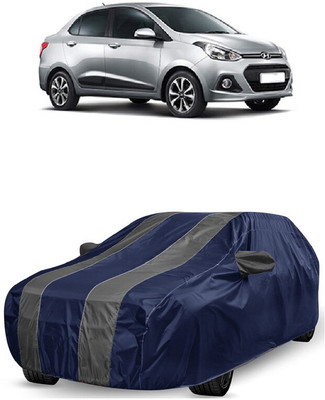 ANTOFY Car Cover For Hyundai Xcent 1.1 CRDi SX (With Mirror Pockets)(Grey, Blue)