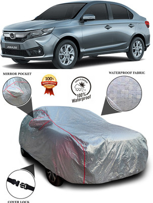 PAGORA Car Cover For Honda Amaze (With Mirror Pockets)(Silver)