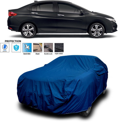 CODOKI Car Cover For Honda City i-Vtec (With Mirror Pockets)(Blue)