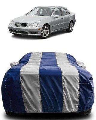 SUGASHRI Car Cover For Mercedes Benz C280 (With Mirror Pockets)(White, Blue)