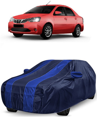 ANTOFY Car Cover For Toyota Etios GD (With Mirror Pockets)(Blue, Blue)