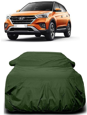 Autoprime Car Cover For Hyundai Creta 1.6 E Plus Diesel (With Mirror Pockets)(Green)