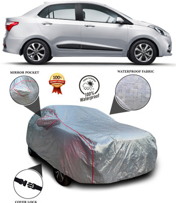 PAGORA Car Cover For Hyundai Xcent (With Mirror Pockets)(Silver)