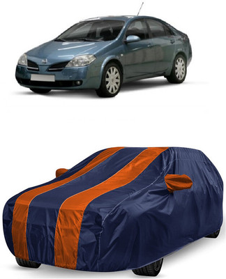ANTOFY Car Cover For Nissan Primera 1.6 Acenta (With Mirror Pockets)(Orange, Blue)