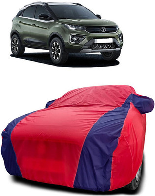 Autoprime Car Cover For Tata Nexon (With Mirror Pockets)(Red, Blue)