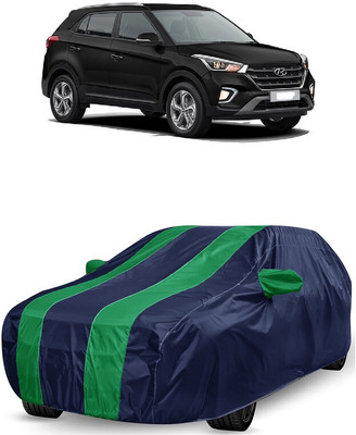 ANTOFY Car Cover For Hyundai Creta 1.6 CRDi SX (With Mirror Pockets)(Green, Blue)