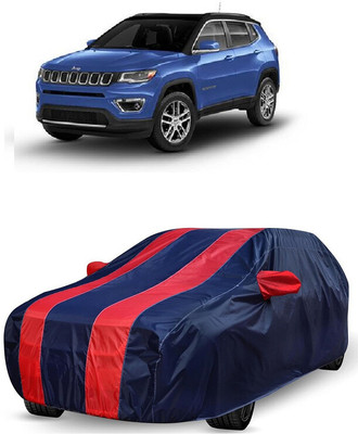 ANTOFY Car Cover For Jeep Compass 2.0 Limited Plus Diesel (With Mirror Pockets)(Red, Blue)