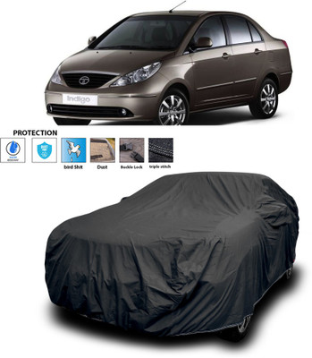 CODOKI Car Cover For Tata Indigo CS (With Mirror Pockets)(Black)