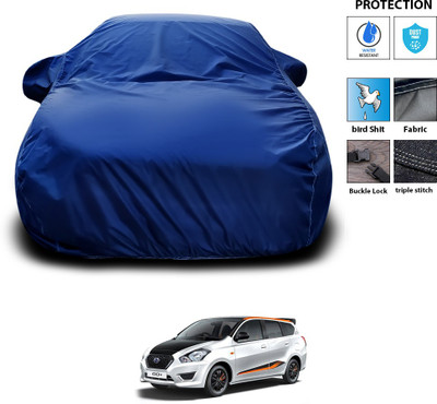 GOSHIV-car and bike accessories Car Cover For Datsun GO Plus A (With Mirror Pockets)(Blue)