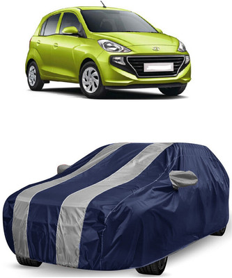 ANTOFY Car Cover For Hyundai Santro Sportz AMT Petrol (With Mirror Pockets)(White, Blue)