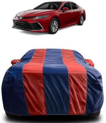 SUGASHRI Car Cover For Toyota Camry (With Mirror Pockets)(Red, Blue)