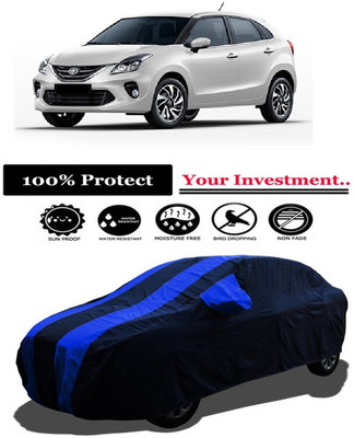Amexride Car Cover For Toyota Glanza V CVT Petrol (With Mirror Pockets)(Multicolor)