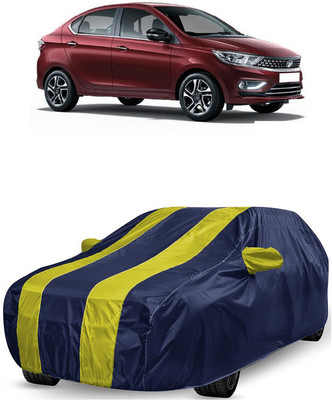 ANTOFY Car Cover For Tata Tigor XZA Plus AMT Petrol (With Mirror Pockets)(Yellow, Blue)