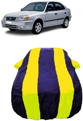 Wegather Car Cover For Hyundai Accent Viva (With Mirror Pockets)(Yellow)