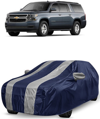 ANTOFY Car Cover For Chevrolet Tahoe 5.3L V8 (With Mirror Pockets)(White, Blue)