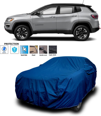PAGORA Car Cover For Jeep Compass (With Mirror Pockets)(Blue)
