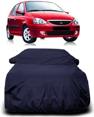 Autoprime Car Cover For Tata Indica V2 (With Mirror Pockets)(Blue)
