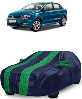 ANTOFY Car Cover For Volkswagen Ameo GT 1.5 TDI Diesel (With Mirror Pockets)(Green, Blue)