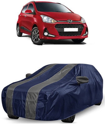 ANTOFY Car Cover For Hyundai i10 1.2L (With Mirror Pockets)(Grey, Blue)